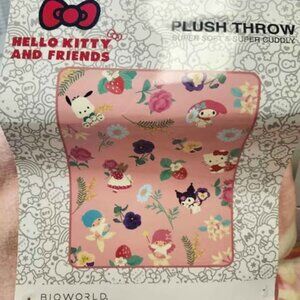 Hello Kity and Friend Plush Throw